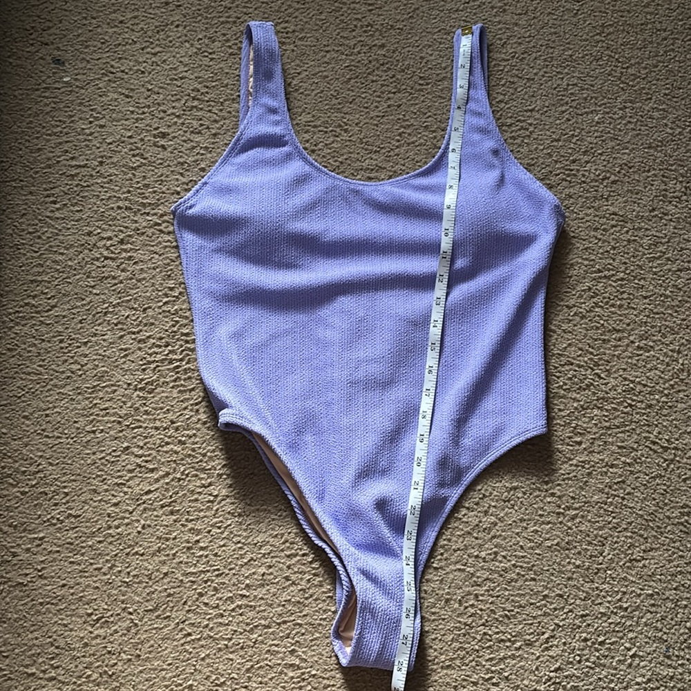 NWT Cotton On Body Ariel Purple Crinkle Scoop Back Cheeky One Piece Size XL - Picture 10 of 10